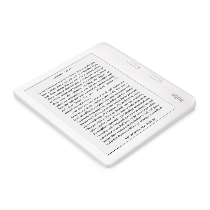 White Kobo Libra 2 lying view.